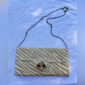 Boho chic beach clutch with strap